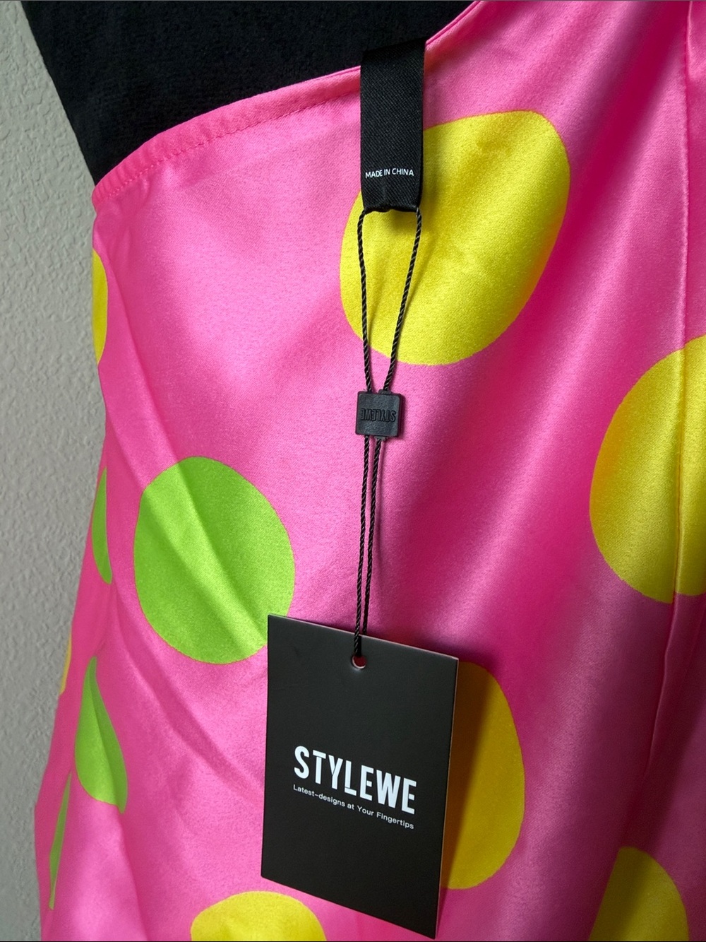 STYLEWE Two-Piece Polka Dot Set in Hot Pink & Lime - Picture 3 of 3